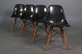 Charles Eames Sæt på fire stole, model DSW sorte 4