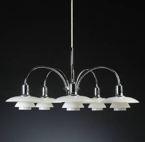 Poul Henningsen. PH Bombardementskrone, jubilæumsmodel m nummerbevis. 