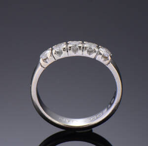 Brillant alliancring, ca 0.40 ct af 14 kt hvidguld