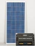 Solpanel 100W med strömregulator