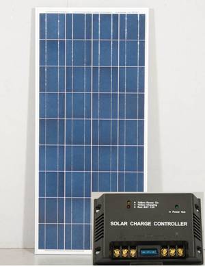 Solpanel 100W med strömregulator