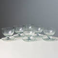 DESSERTSKÅLAR, 6 st, glas, 1900-talets mitt