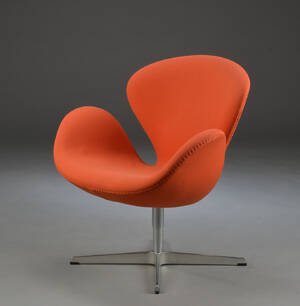 Arne Jacobsen. Svanen, lænestol, uld
