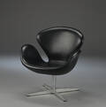 Arne Jacobsen. Svanen, lænestol, sort læder Denne vare er sat til omsalg under nyt varenummer 4473210