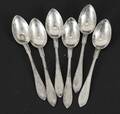 Kaffeskedar 6st, silver, 1925