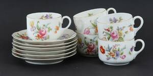 Tekoppar med fat 5st, Rosenthal, Tyskland