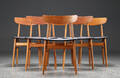 Seks stole, bøg og teaktræ, dansk møbelproducent 6