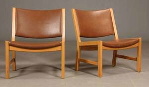 Hans J. Wegner. Sæt lounge stole af eg model 3264 2 Denne vare er sat til omsalg under nyt varenummer 4483204