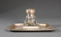 Skrivebordsgarniture af sølv og krystal, 1911