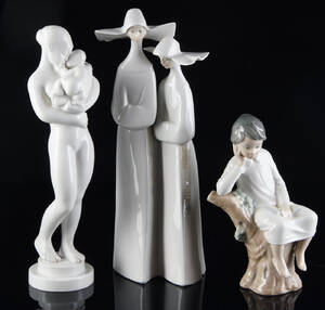 Bing  Gröndahl, Lladro. 3 st. figurer 3
