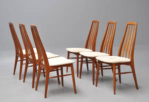 Niels Koefoed. Sæt på seks stole i teak 6