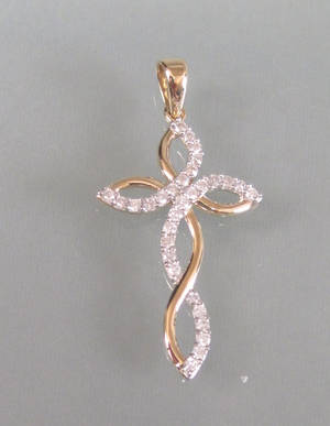 Diamantkors - ca. 0.40 ct.