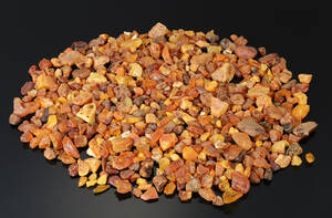 Samling ravklumper, ca. 722 gram. 