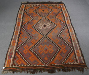 Håndknyttet normadekelim. 295 x 178