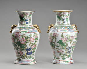 Et par kinesiske vaser af porcelæn 2