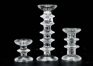 LJUSSTAKAR, 3 st festivo , Timo Sarpaneva, Iittala, 1900-tal.