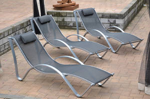 Mayfame Havestole monteret med sort textilene stof 3