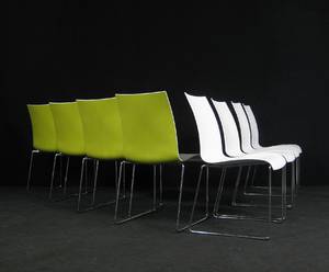 Wolfgang C. R. Mezger, Set Stapelstühle Modell Fina für Brunner 8