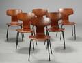 Arne Jacobsen. Spisestole, model 3103, T-stolen, tidlig model 6 Denne vare er sat til omsalg under nyt varenummer 4678561