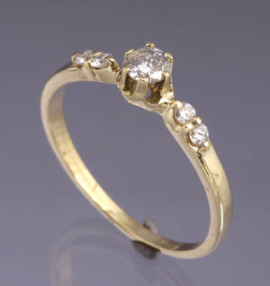 Diamantring, ca. 0.32 ct