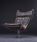 Sigurd Resell. Højrygget Falcon Lounge stol