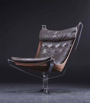 Sigurd Resell. Højrygget Falcon Lounge stol