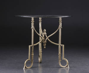 Salonbord, metal og glas