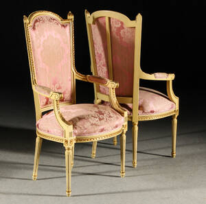 Karmstolar, Louis XVI-stil, 1900-tal 2