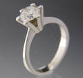 Solitaire ring ca. 0.97 ct.