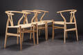 Hans J. Wegner. Sæt på fire Y- stole, model CH-24, eg 4 