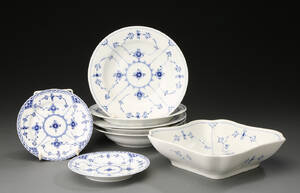 Royal Copenhagen, diverse dele Musselmalet porcelæn 8