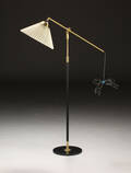 Aage Pedersen. Teleskop standerlampe af messing model 349 