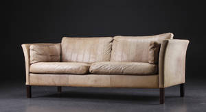 Dansk møbelproducent. Trepers. sofa, læder