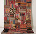 Orientmatta, flatvävd, Patchwork, 306x230 cm