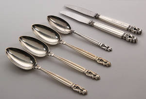 Georg Jensen KongeAcorn seks bestikdele 6