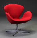 Arne Jacobsen, lænestol  Svanen, model 3320, Red label