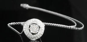 Necklace in 18k with brilliant cut diamonds 1.00 ct 
