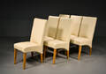 Spisebordsstole med lyst læder 6