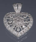 Diamant vedhæng, ca. 0.50 ct af sølv