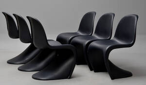 Verner Panton. Sæt på seks frisvinger stole Panton Chair 6