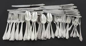 Bestickuppsättning i nysilver, modell Haga