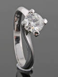 18Kt Solitaire diamond Ring approx. 0.75ct