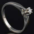 Solitaire ring ca. 0.10 ct. Wesselton-VS
