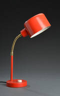 Bordlampe af lakeret metal