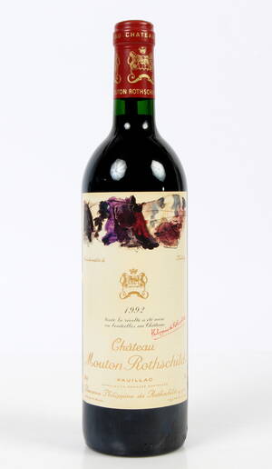 1 fl. Château Mouton Rothschild, Pauillac. 1. Cru Classé, 1992 Denne vare er sat til omsalg under nyt varenummer 4885978
