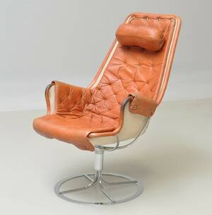 Hyndesæt til Bruno Mathssons lænestol Jetson. Cognacfarvet læder