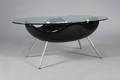 Moderne design sofabord med glasplade - Sort
