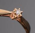 Solitaire ring af 14 kt guld 