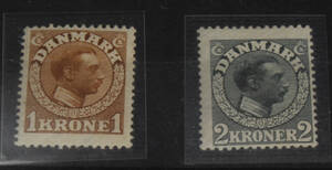 Chr. X 1,00  2,00 kr. 