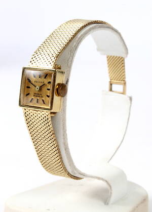 Dameur samt lænke af 14 kt guld, 24,1 gram